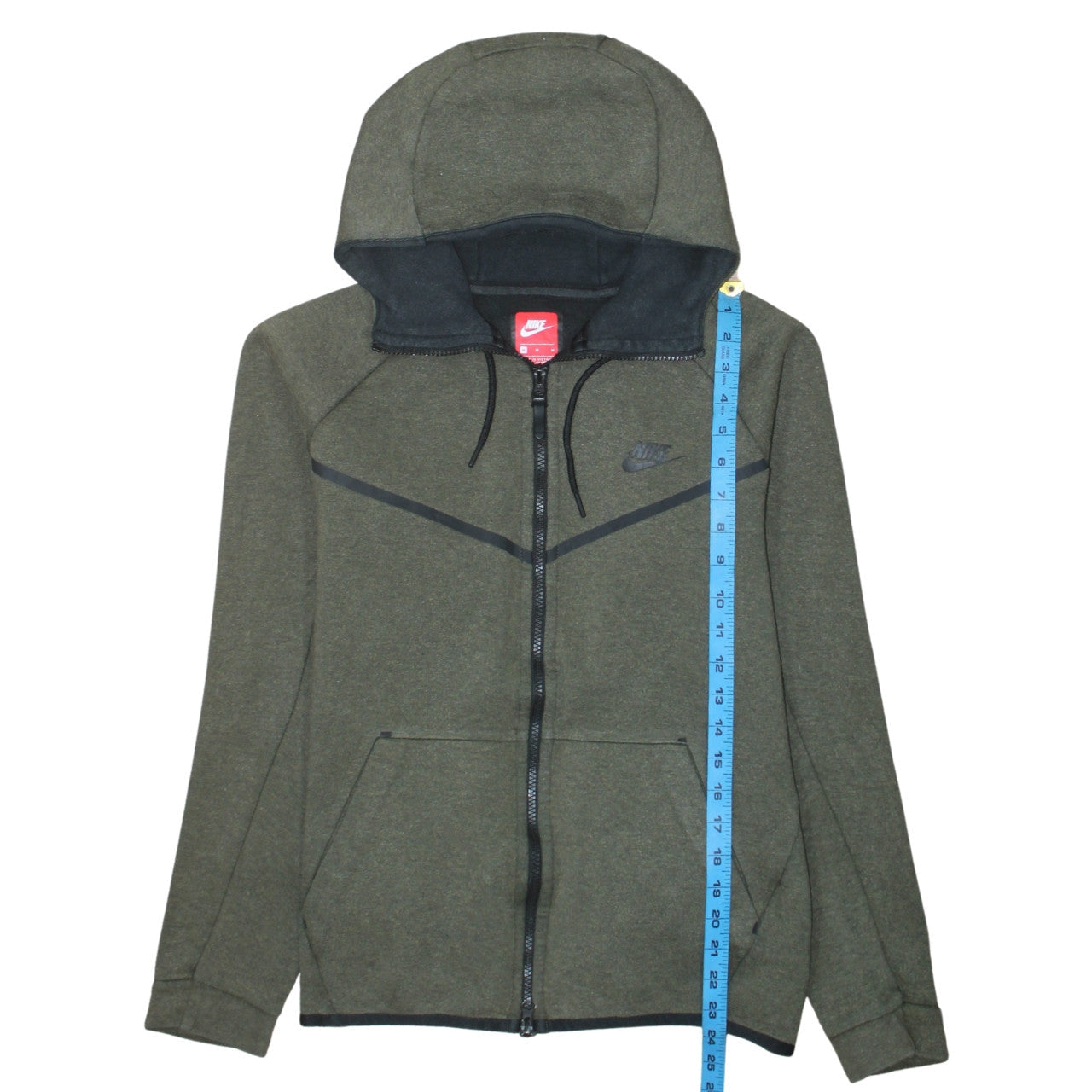 Nike Men's Green Full Zip Hoodie M Regular Fit Sportswear