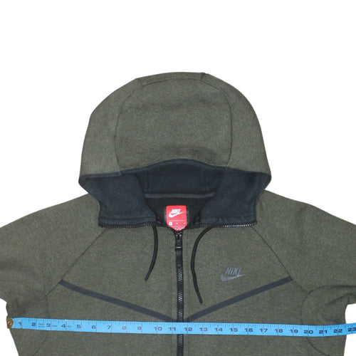Nike Men's Green Full Zip Hoodie M Regular Fit Sportswear