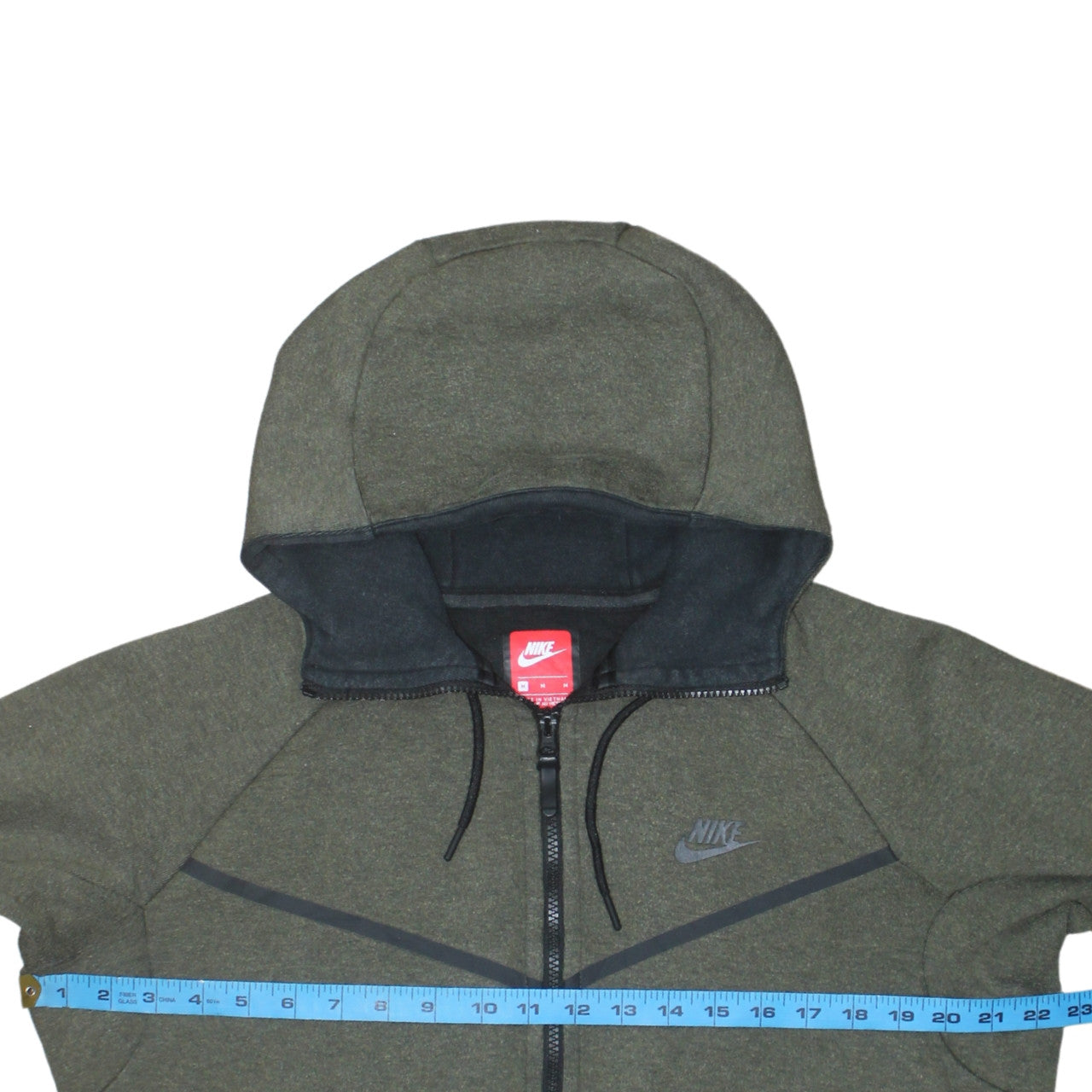 Nike Men's Green Full Zip Hoodie M Regular Fit Sportswear