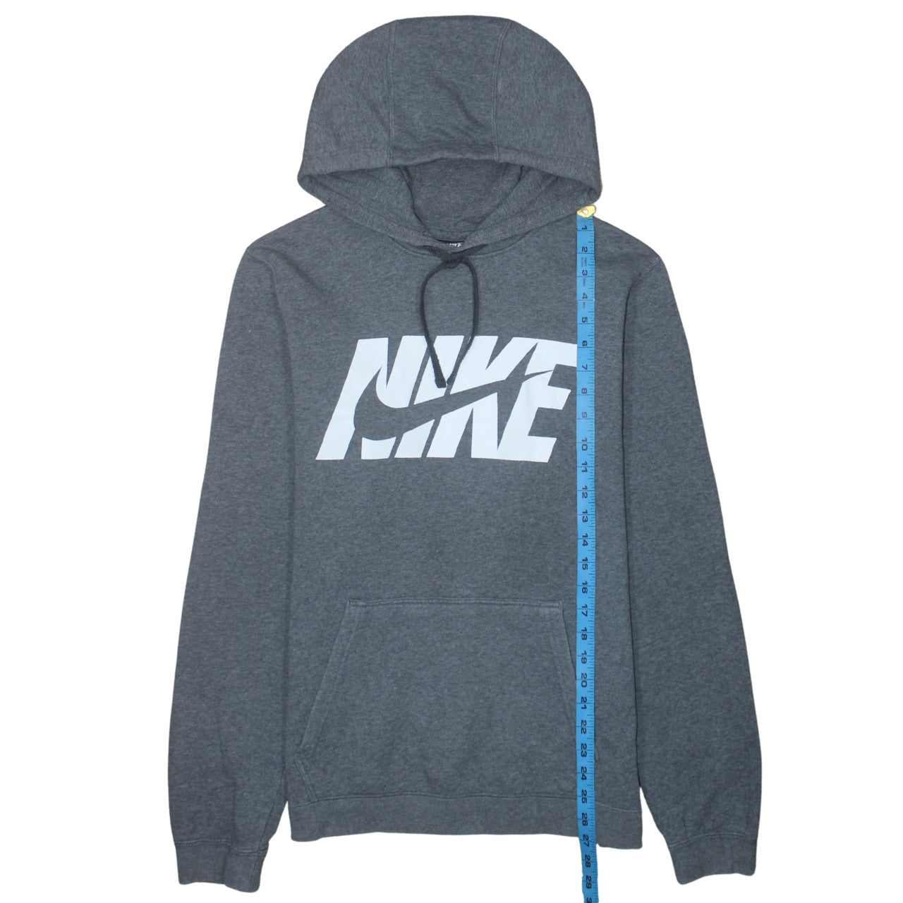 Nike Men's Grey Pullover Hoodie M Sports Logo Fleece Sweatshirt