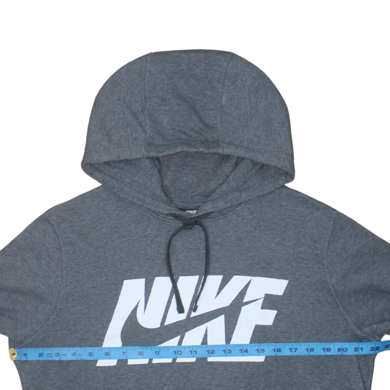 Nike Men's Grey Pullover Hoodie M Sports Logo Fleece Sweatshirt