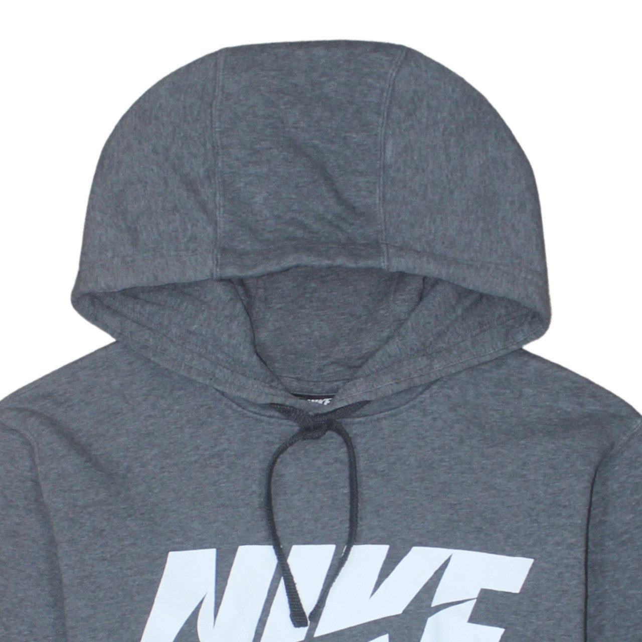 Nike Men's Grey Pullover Hoodie M Sports Logo Fleece Sweatshirt