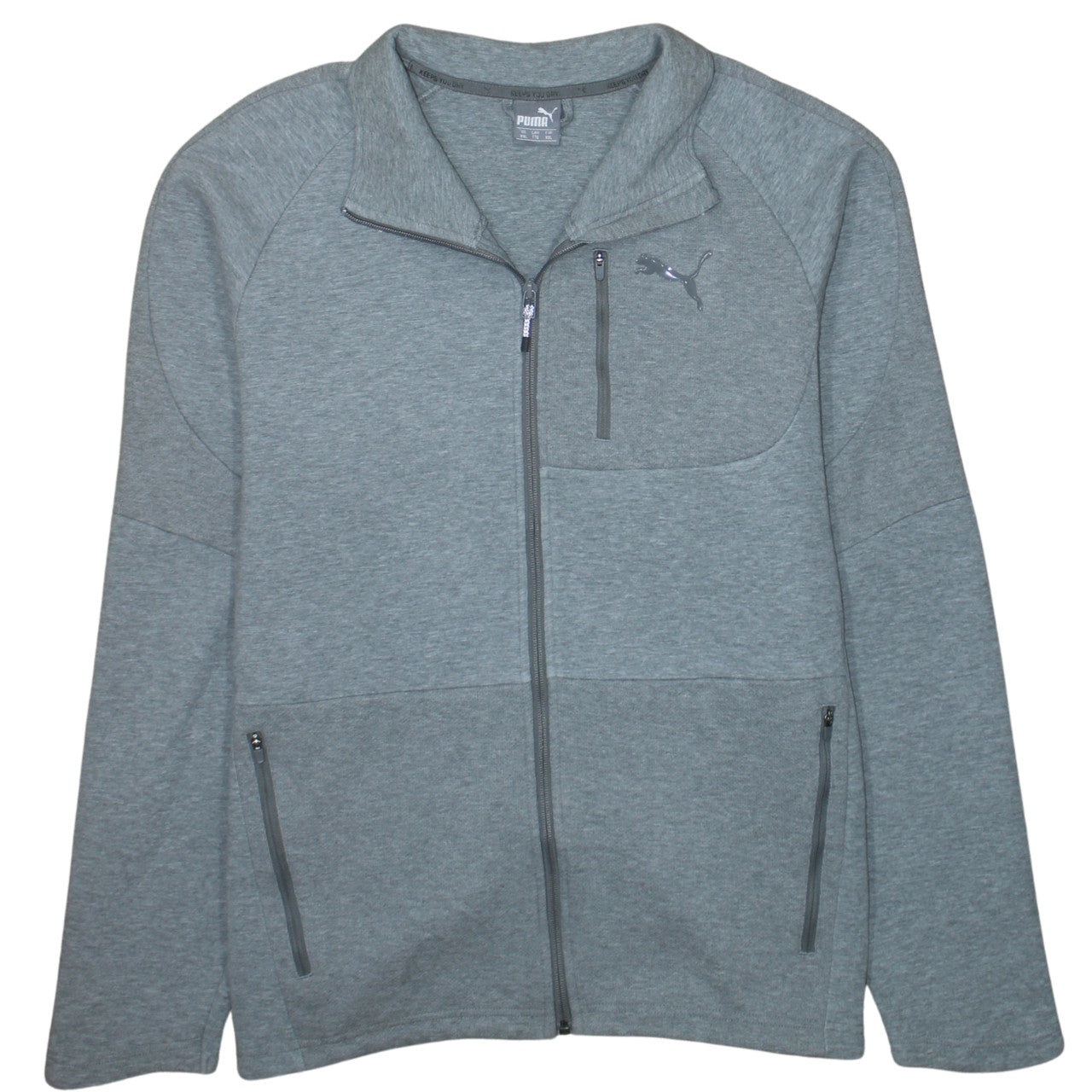 Puma Men's Grey 2XL Full Zip Sweatshirt Jacket