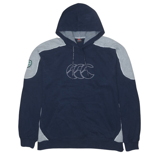 Canterbury Men's Blue XL Pullover Rugby Hoodie with Logo