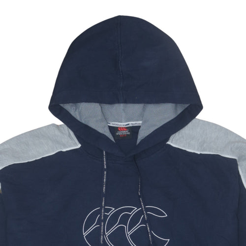 Canterbury Men's Blue XL Pullover Rugby Hoodie with Logo