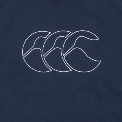Canterbury Men's Blue XL Pullover Rugby Hoodie with Logo