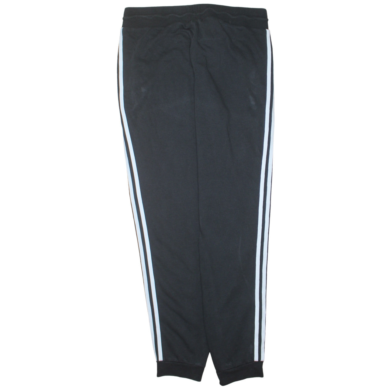 Adidas Womens Black Jogger Trousers Size L 16-18 Stripe Activewear