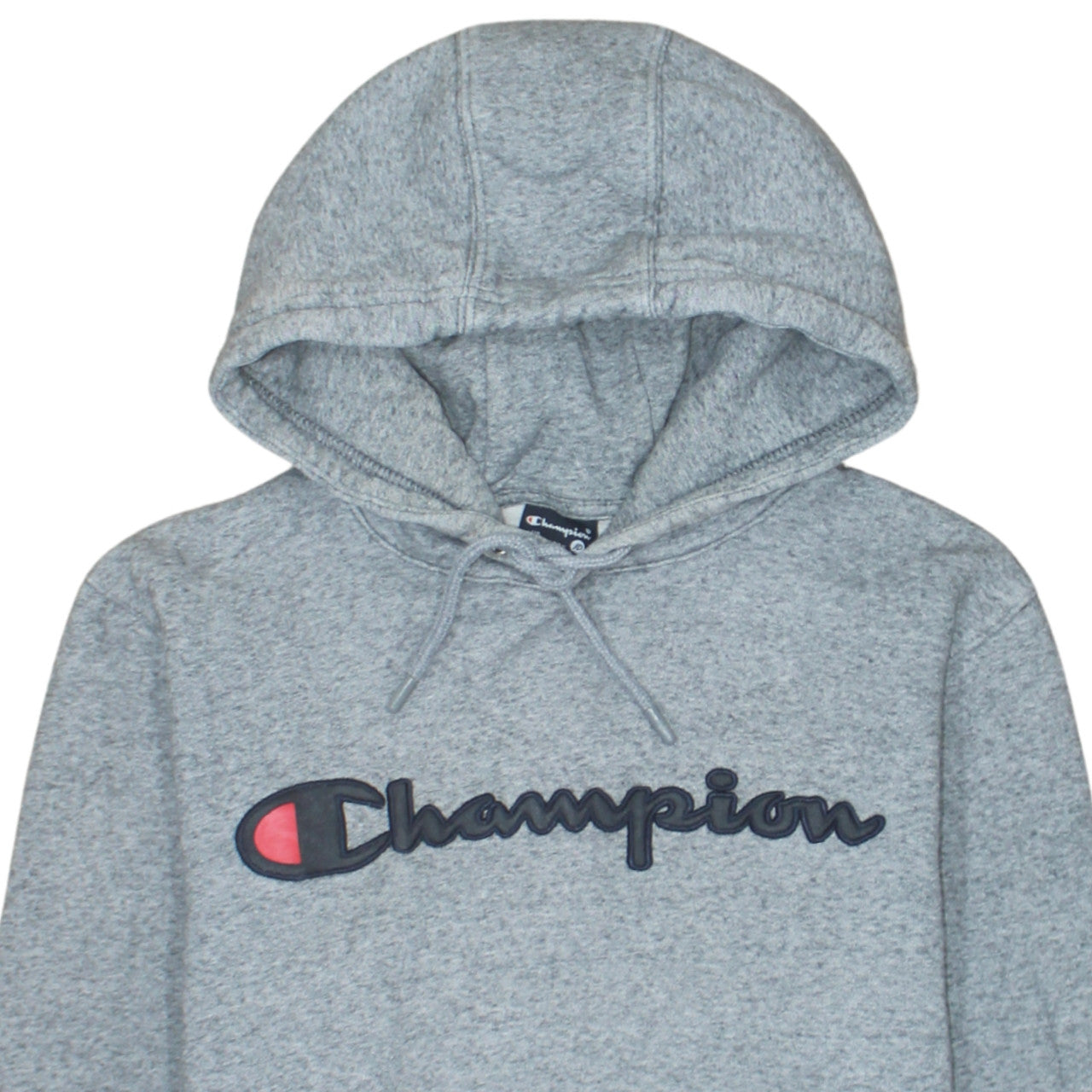 Champion Men’s Grey Pullover Hoodie Small Logo Fleece Sweatshirt