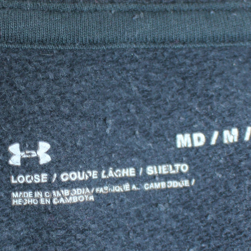 Under Armour Mens Black M Pullover Crew Neck Fleece Sweatshirt
