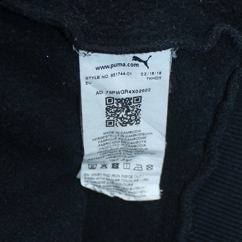 Puma Men's Black Pullover Hoodie Size M Regular Fit Fleece