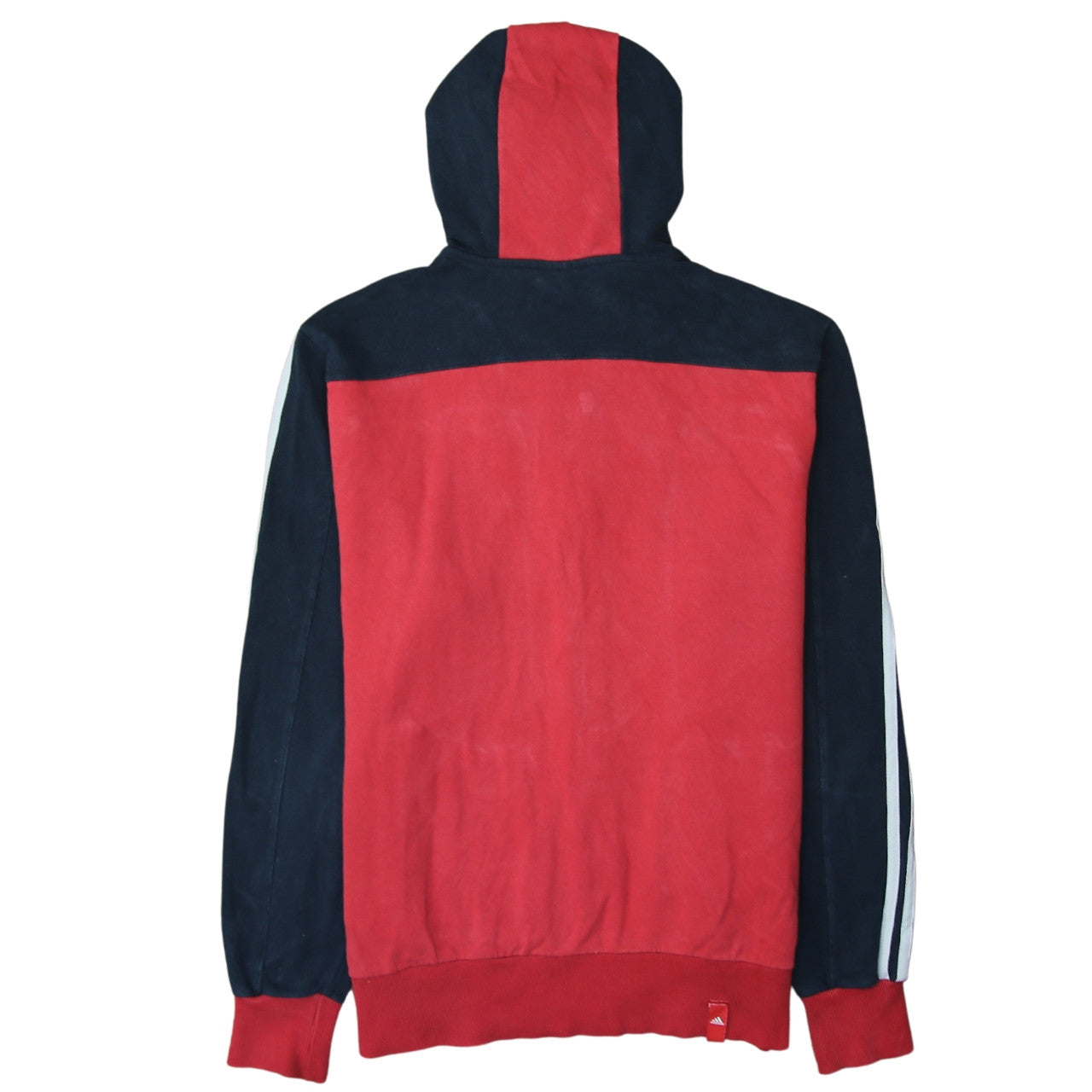 Adidas Men's Red & Navy Full Zip Hoodie Sweatshirt Size M