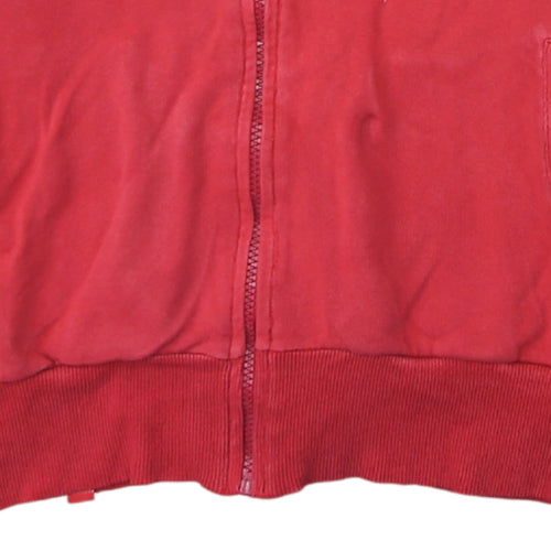 Adidas Men's Red & Navy Full Zip Hoodie Sweatshirt Size M