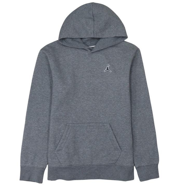 Jordan Boys Grey Pullover Hoodie Long Sleeve Athletic Sweatshirt Size M