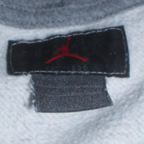 Jordan Boys Grey Pullover Hoodie Long Sleeve Athletic Sweatshirt Size M