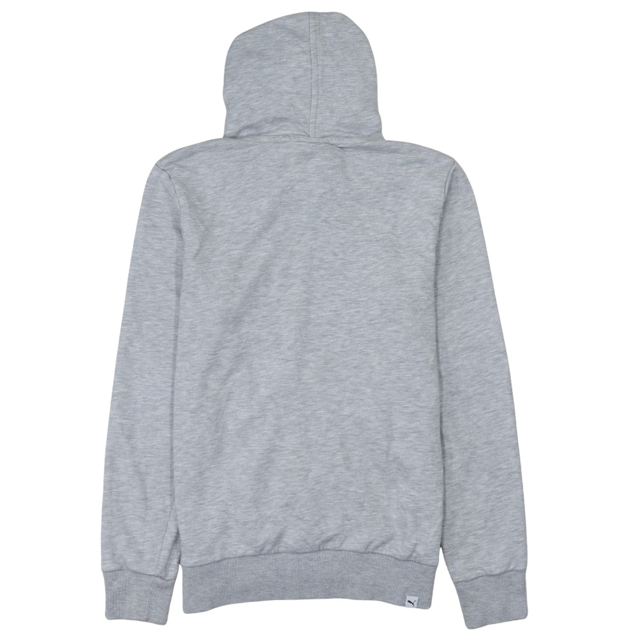 Puma Womens Grey Hoodie Large Pullover Logo Cotton Blend Casual
