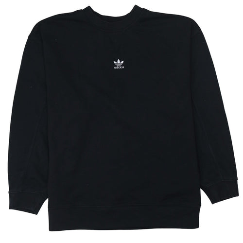 Adidas Women Black Size 10 Crew Neck Pullover Sweatshirt