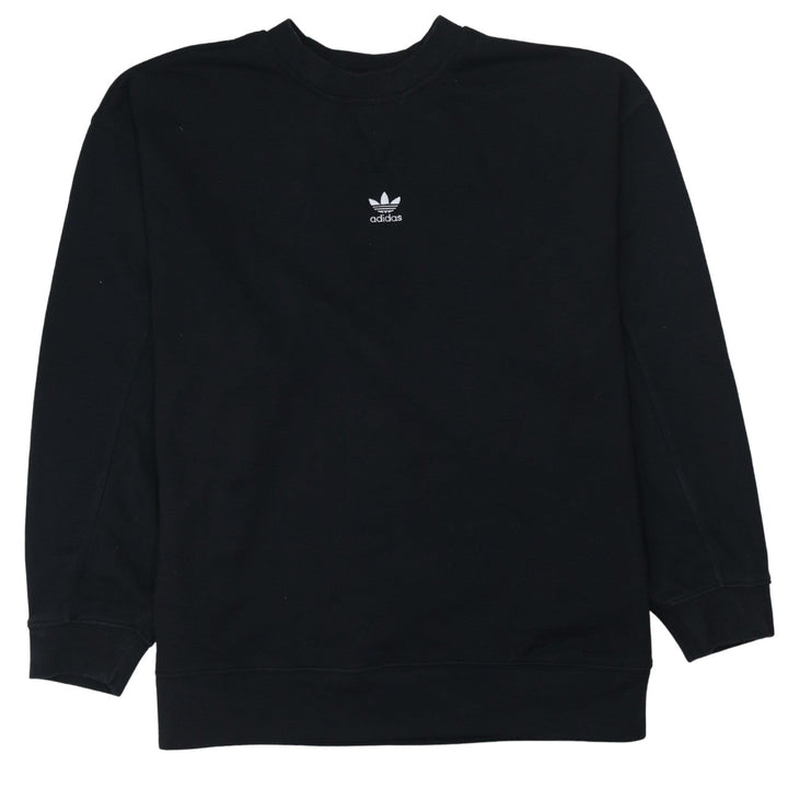 Adidas Women Black Size 10 Crew Neck Pullover Sweatshirt
