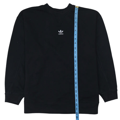 Adidas Women Black Size 10 Crew Neck Pullover Sweatshirt