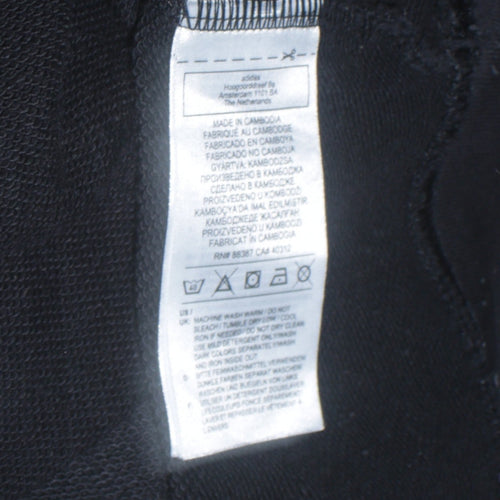 Adidas Women Black Size 10 Crew Neck Pullover Sweatshirt