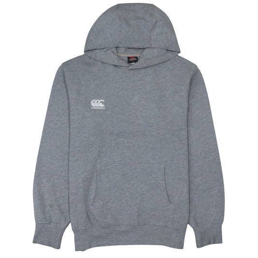 Canterbury Men's Grey Pullover Hoodie Size L Logo Fleece Sweatshirt