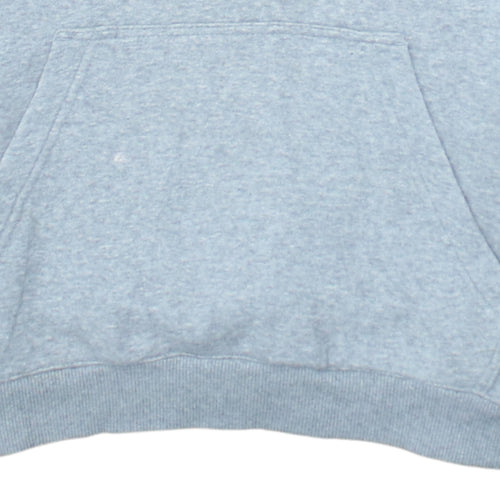 adidas Mens Grey Pullover Hoodie M Logo Fleece Sweatshirt