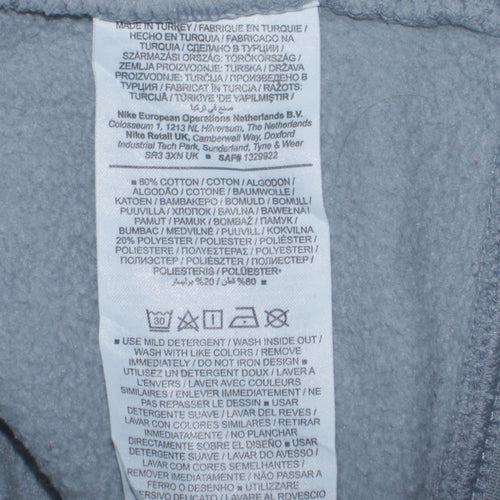 Nike Men's Blue Crew Neck Pullover Sweatshirt S Logo Cotton Blend