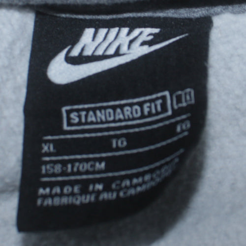 Nike Boys Grey XL Pullover Hoodie - Standard Fit Fleece Sweatshirt