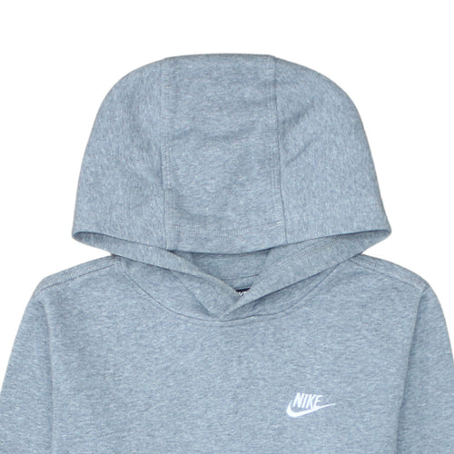 Nike Boys Grey XL Pullover Hoodie - Standard Fit Fleece Sweatshirt