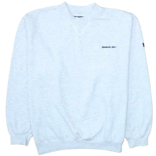 Reebok Men's Grey L Pullover Crew Neck Sweatshirt