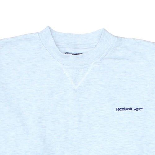 Reebok Men's Grey L Pullover Crew Neck Sweatshirt