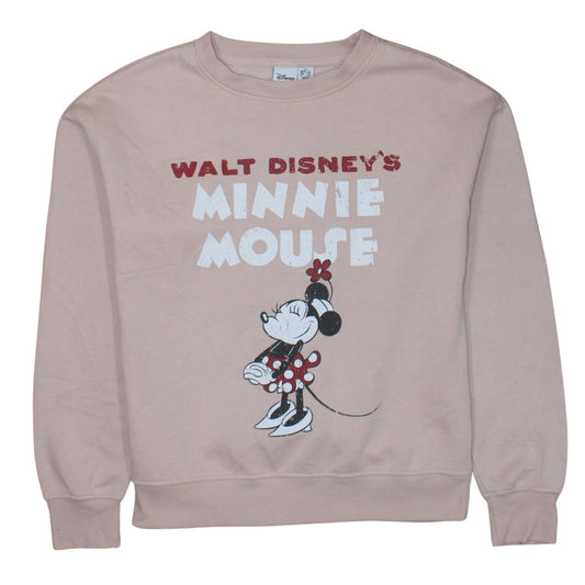 Disney Primark Cares Women Beige Minnie Mouse Pullover Sweatshirt 2XS