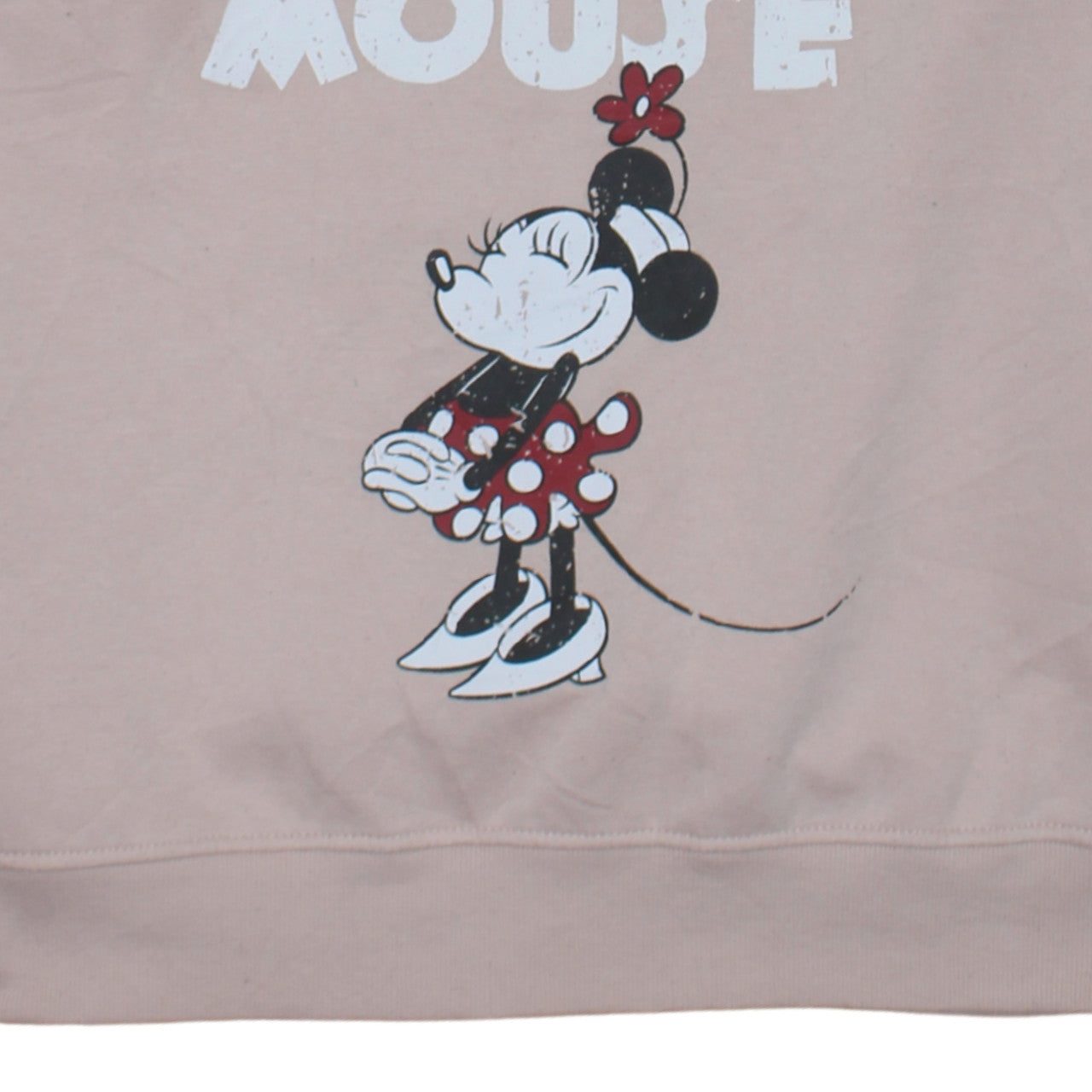 Disney Primark Cares Women Beige Minnie Mouse Pullover Sweatshirt 2XS