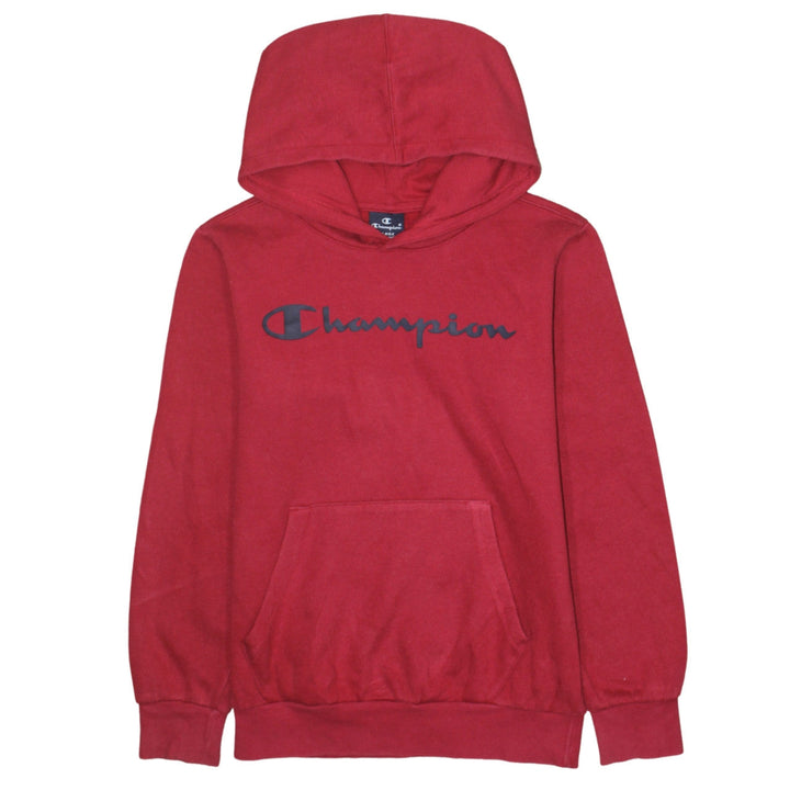 Champion Boys Red Pullover Hoodie Size Large 11-12 Years Logo Design