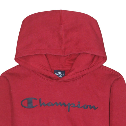 Champion Boys Red Pullover Hoodie Size Large 11-12 Years Logo Design