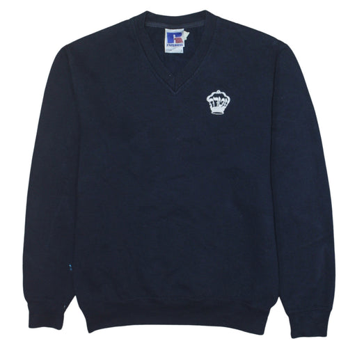 Russell Men's Blue V-Neck Pullover Sweatshirt Size S