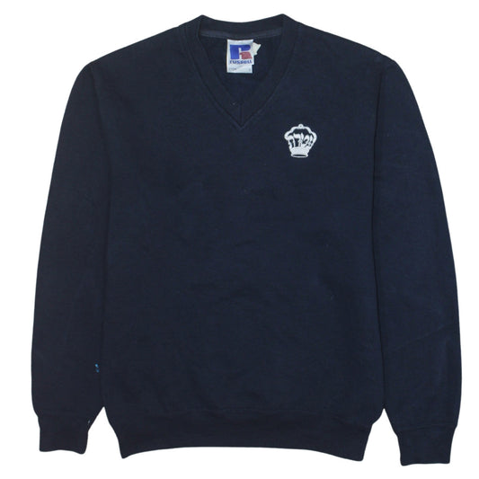 Russell Men's Blue V-Neck Pullover Sweatshirt Size S