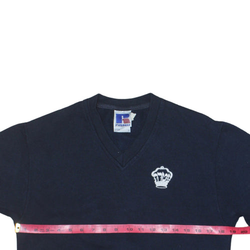 Russell Men's Blue V-Neck Pullover Sweatshirt Size S