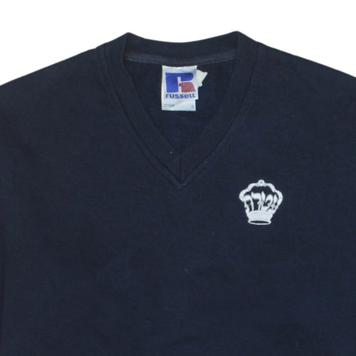 Russell Men's Blue V-Neck Pullover Sweatshirt Size S