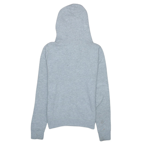 Hollister Men’s Grey Pullover Hoodie L Logo Embroidered Classic Style