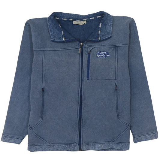 Weird Fish Men's Blue Cotton Full Zip Fleece Sweatshirt M