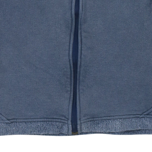Weird Fish Men's Blue Cotton Full Zip Fleece Sweatshirt M