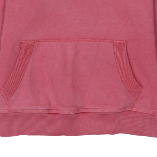 Superdry Women Pink Pullover Hoodie Medium Vintage Logo