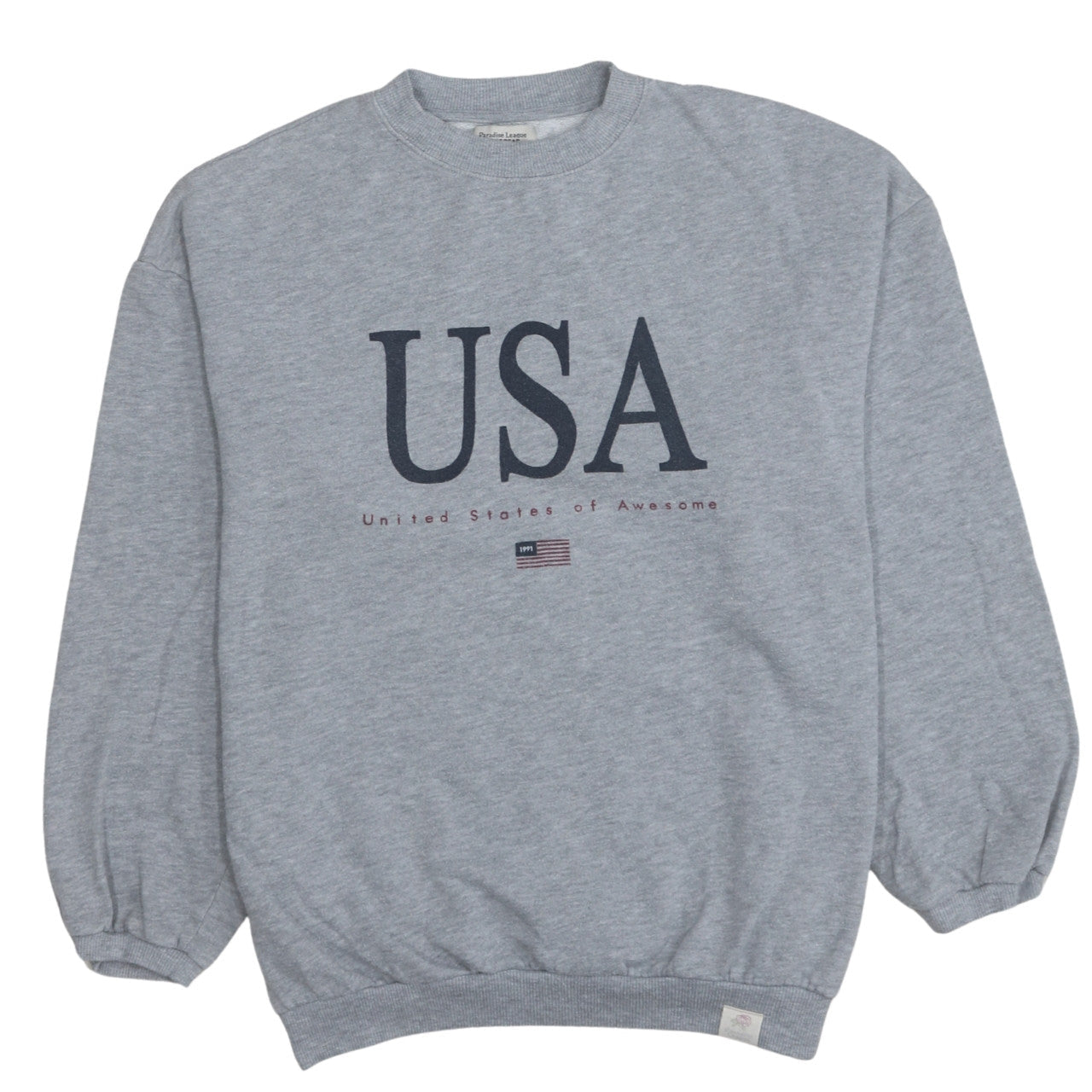 Pull&Bear Women's Grey USA Graphic Pullover Sweatshirt Size Small