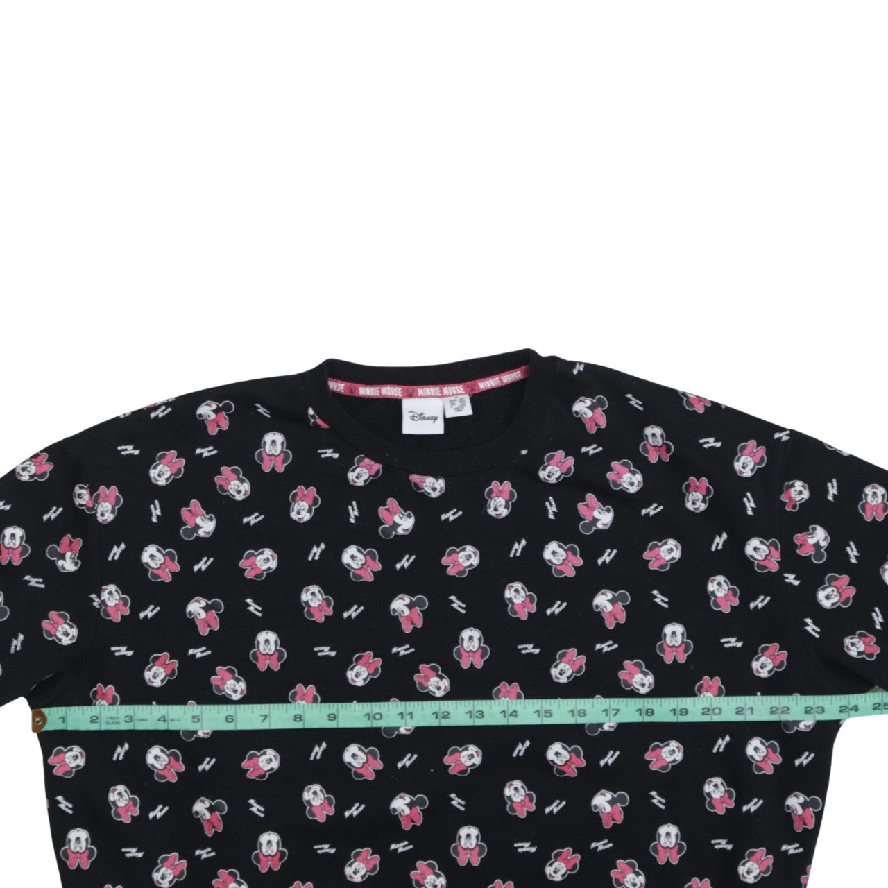 Disney Minnie Mouse Women's Black Crew Neck Pullover Sweatshirt M 12/14