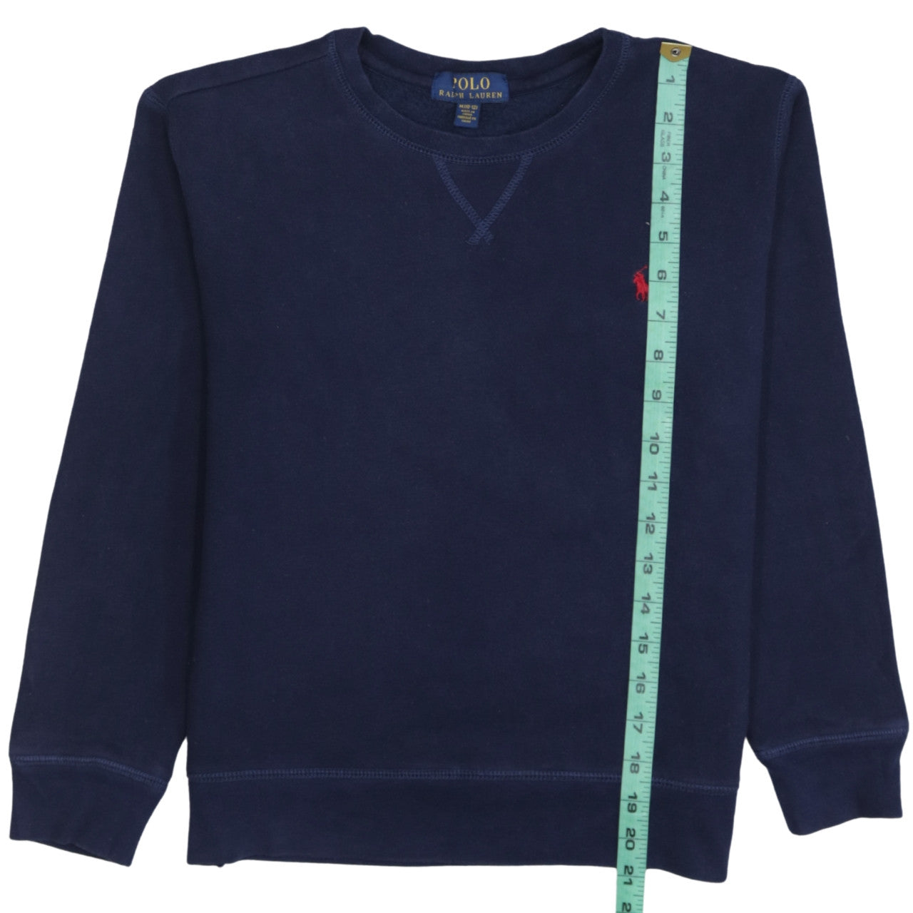 Polo Ralph Lauren Boys Blue Crew Neck Sweatshirt M 10-12 Cotton Logo