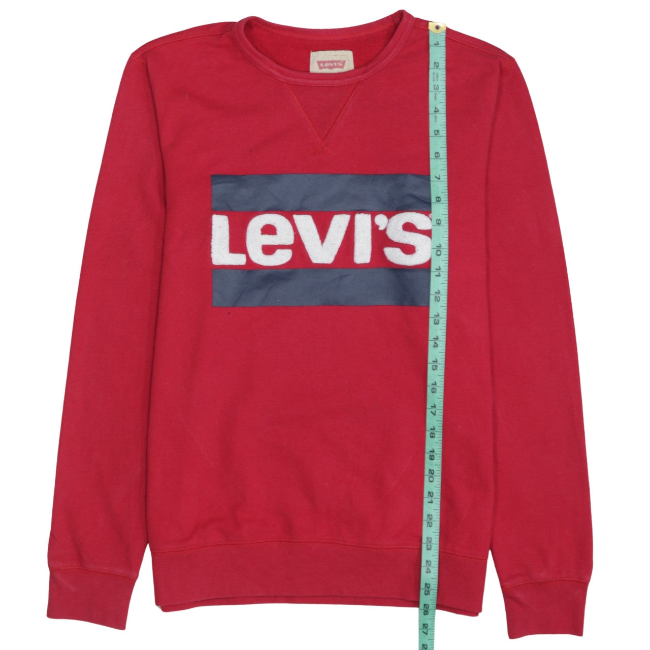 Levi's Women's Red Crew Neck Pullover Logo Sweatshirt Size 16