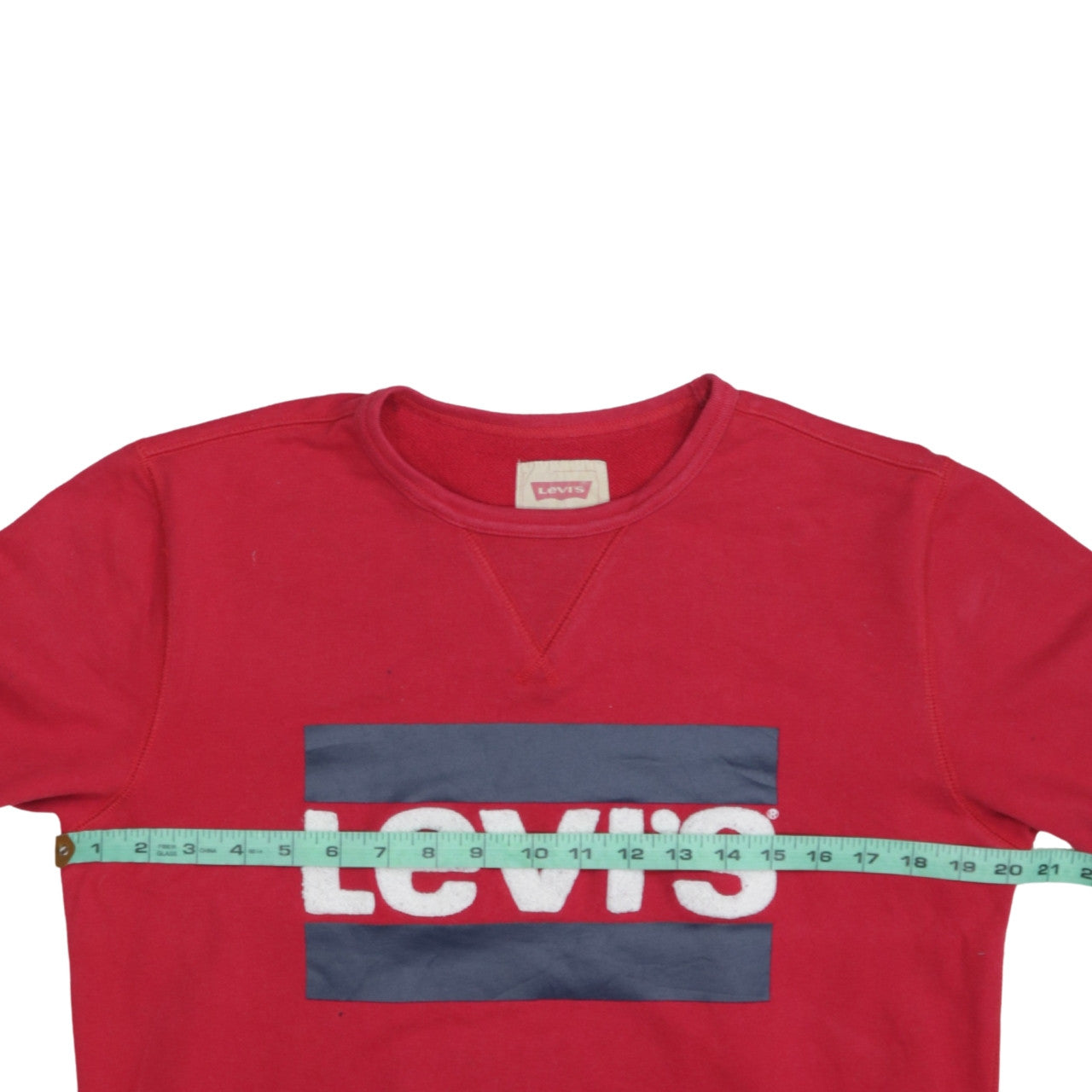 Levi's Women's Red Crew Neck Pullover Logo Sweatshirt Size 16