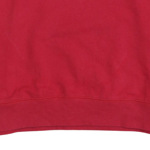Levi's Women's Red Crew Neck Pullover Logo Sweatshirt Size 16