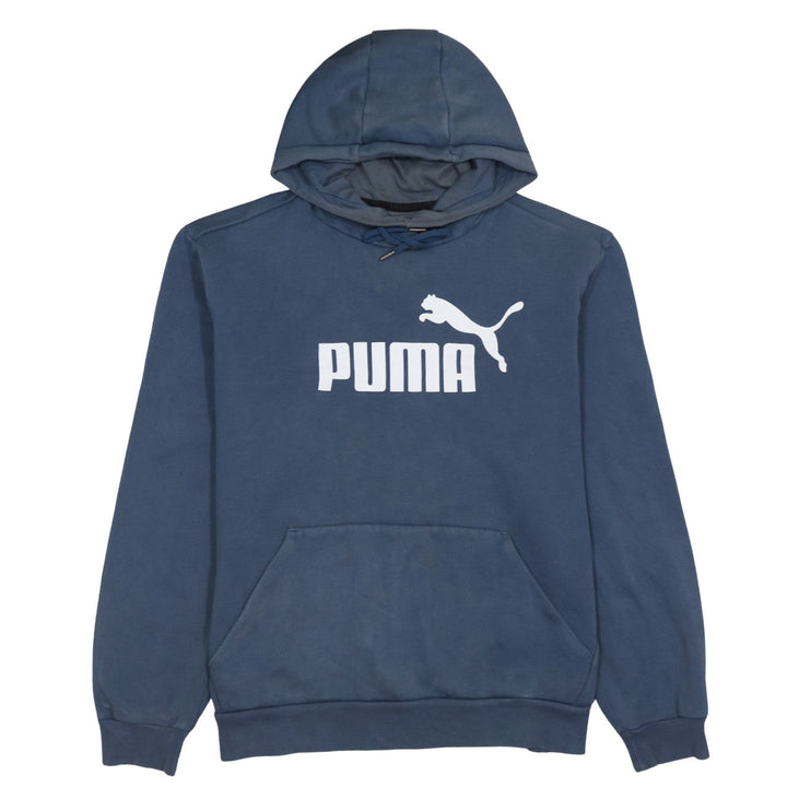 Puma Mens Blue XL Pullover Hoodie Sweatshirt Logo Sportswear