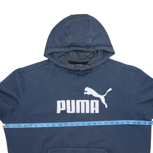 Puma Mens Blue XL Pullover Hoodie Sweatshirt Logo Sportswear